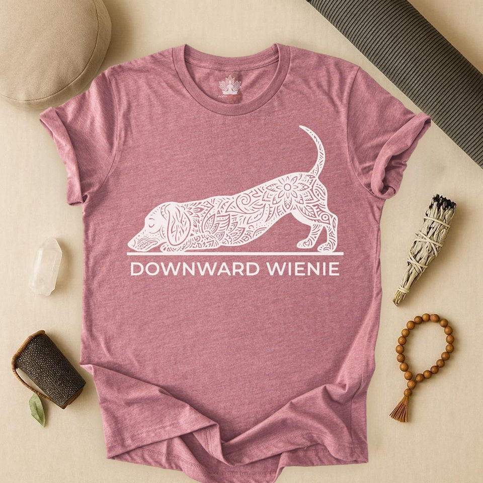 Downward Wienie Dog Pose – Funny Mandala Sausage Dog Tee