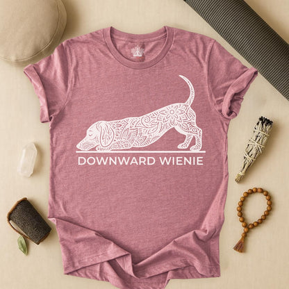 Downward Wienie Dog Pose – Funny Mandala Sausage Dog Tee
