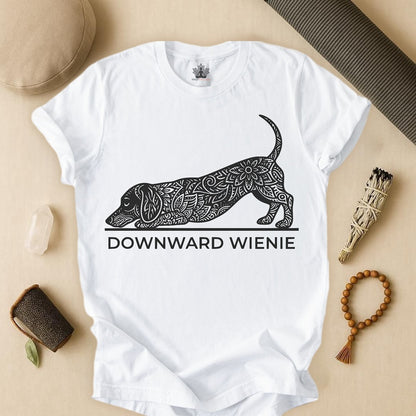 Downward Wienie Dog Pose – Funny Mandala Sausage Dog Tee