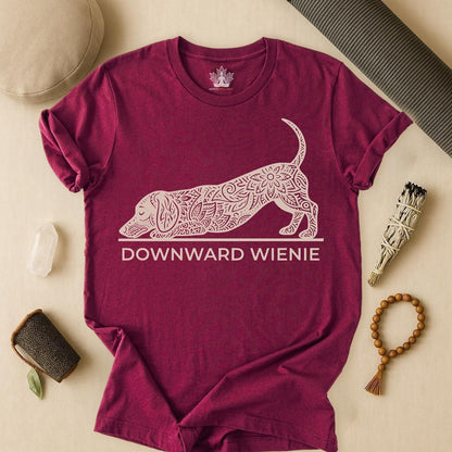 Downward Wienie Dog Pose – Funny Mandala Sausage Dog Tee