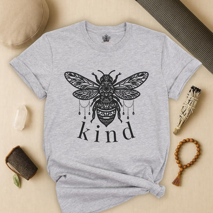 Bee Kind Mandala – Mindful Boho Yoga Tee