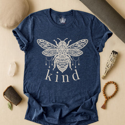 Bee Kind Mandala – Mindful Boho Yoga Tee