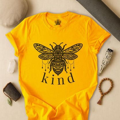 Bee Kind Mandala – Mindful Boho Yoga Tee