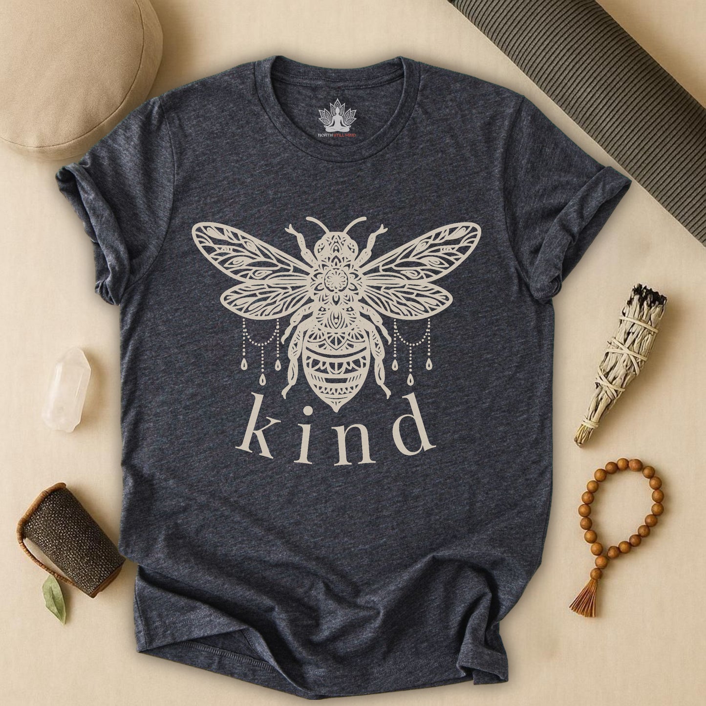Bee Kind Mandala – Mindful Boho Yoga Tee