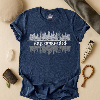Stay Grounded – Mindful Forest Reflection Tee