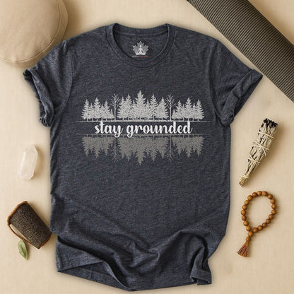Stay Grounded – Mindful Forest Reflection Tee