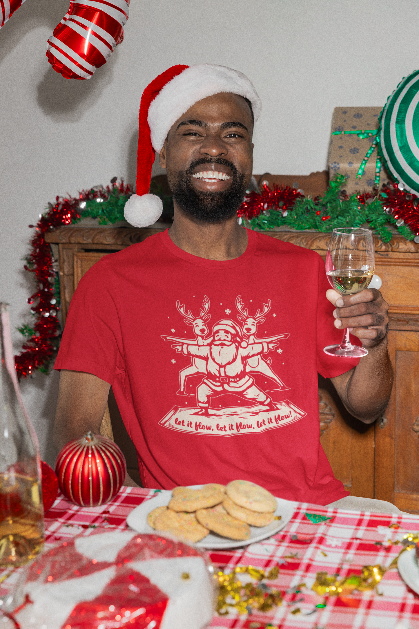 Let It Flow Santa Tee