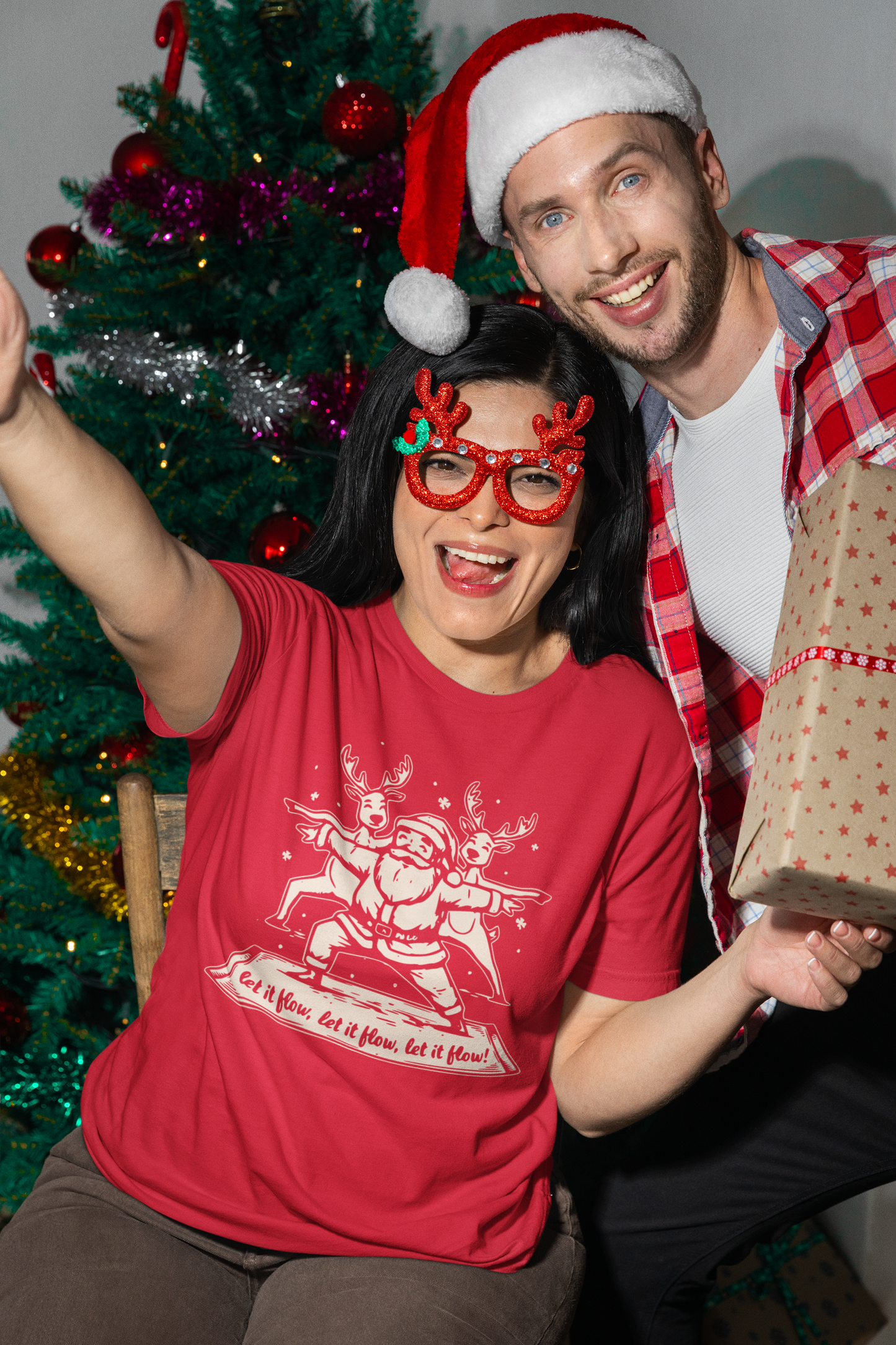 Let It Flow Santa Tee