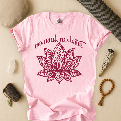 No Mud No Lotus - Mandala Art Yoga Tee