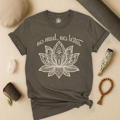 No Mud No Lotus - Mandala Art Yoga Tee