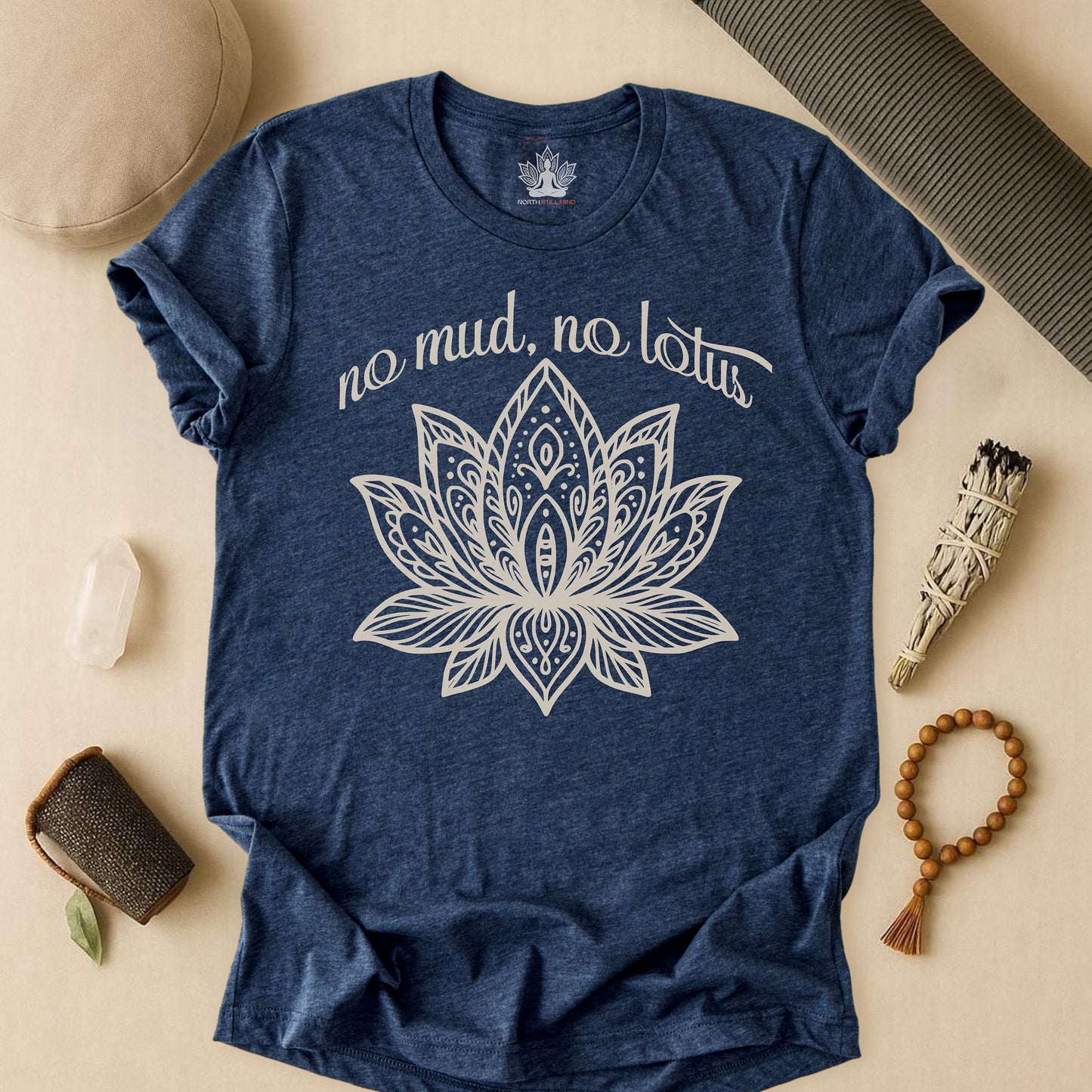 No Mud No Lotus - Mandala Art Yoga Tee