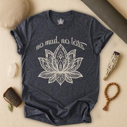 No Mud No Lotus - Mandala Art Yoga Tee