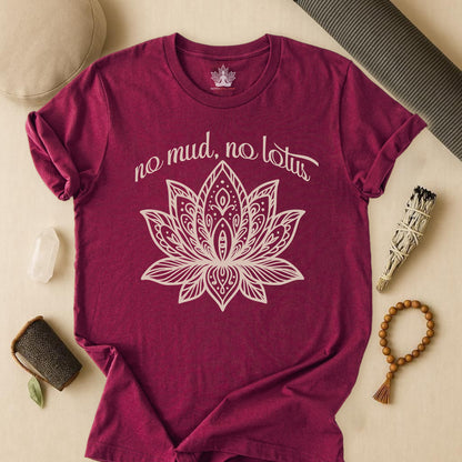 No Mud No Lotus - Mandala Art Yoga Tee