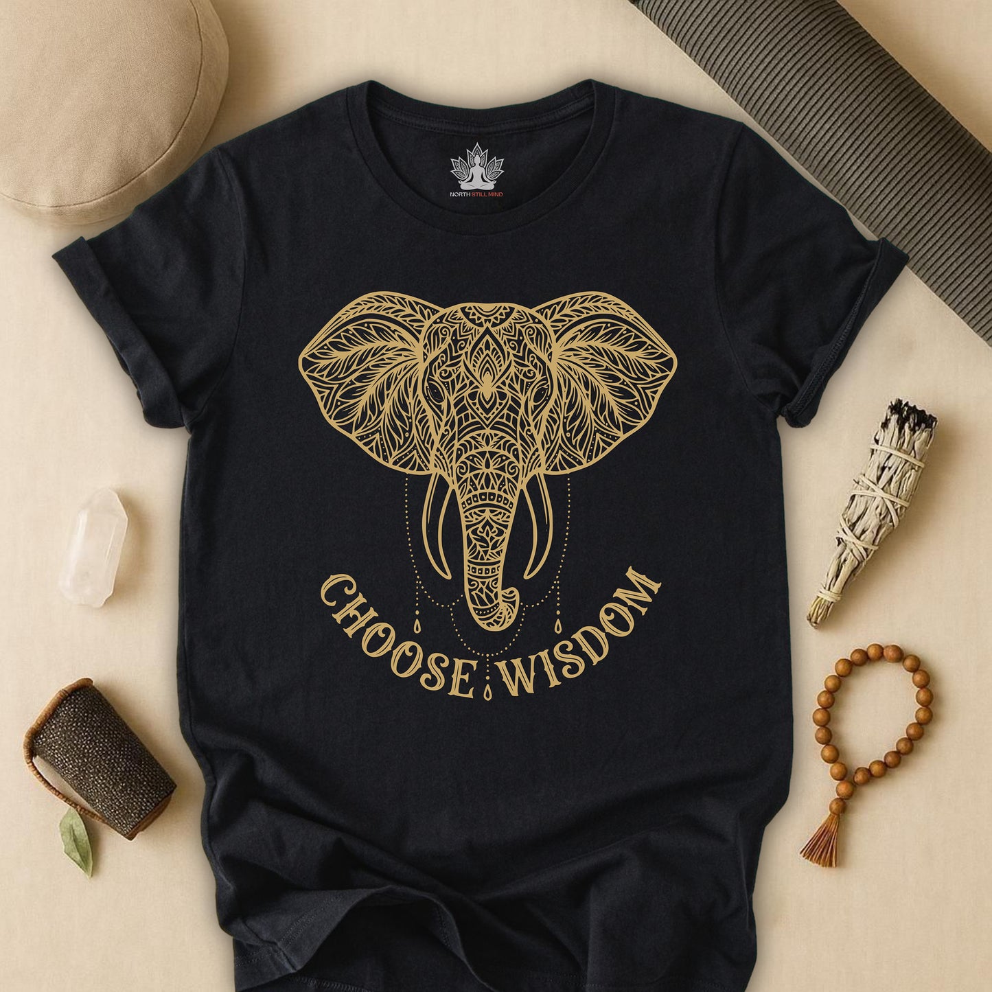 Elephant Mandala Art – Choose Wisdom Tee