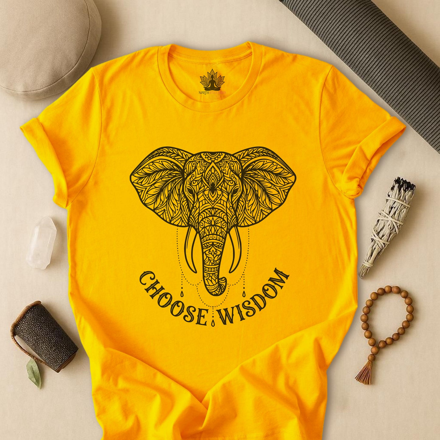 Elephant Mandala Art – Choose Wisdom Tee
