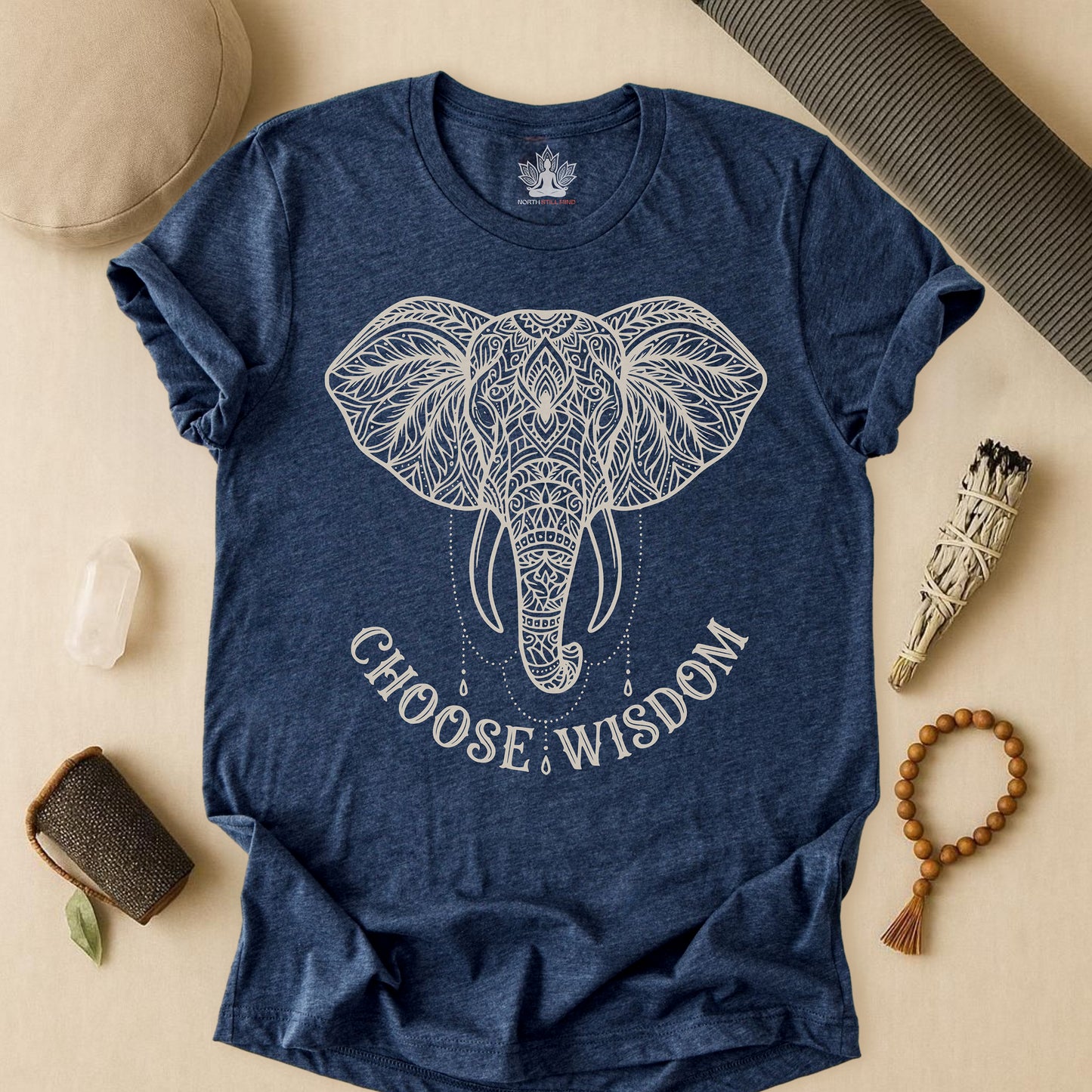 Elephant Mandala Art – Choose Wisdom Tee