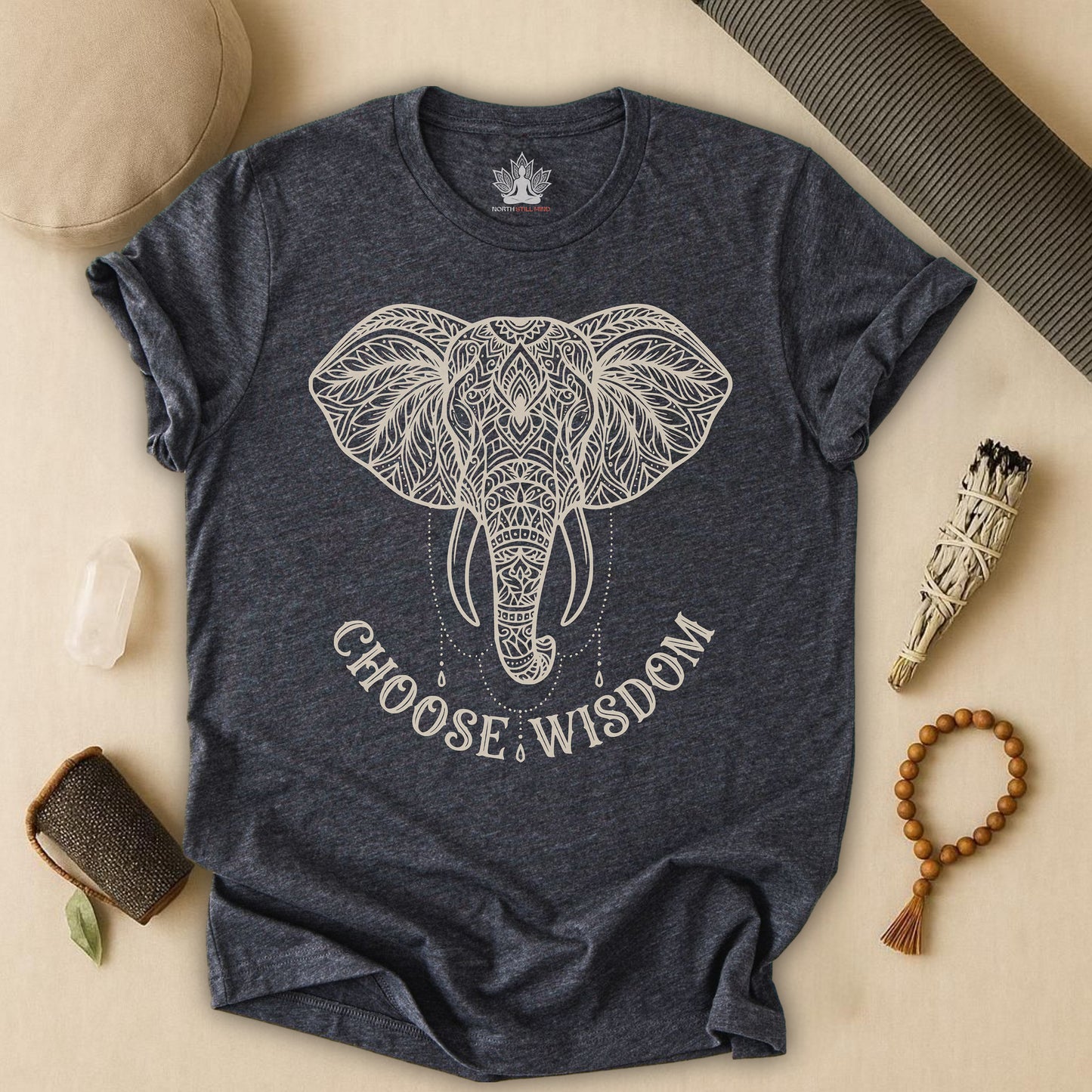 Elephant Mandala Art – Choose Wisdom Tee