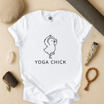 Minimalist Yoga Chick – Cute Mindful Humor Tee