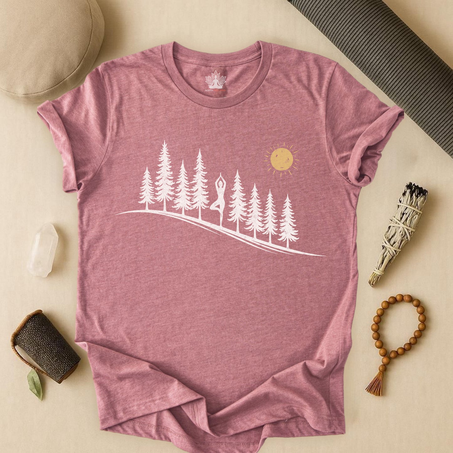 Forest Tree Pose Yoga – Balance in Nature Tee