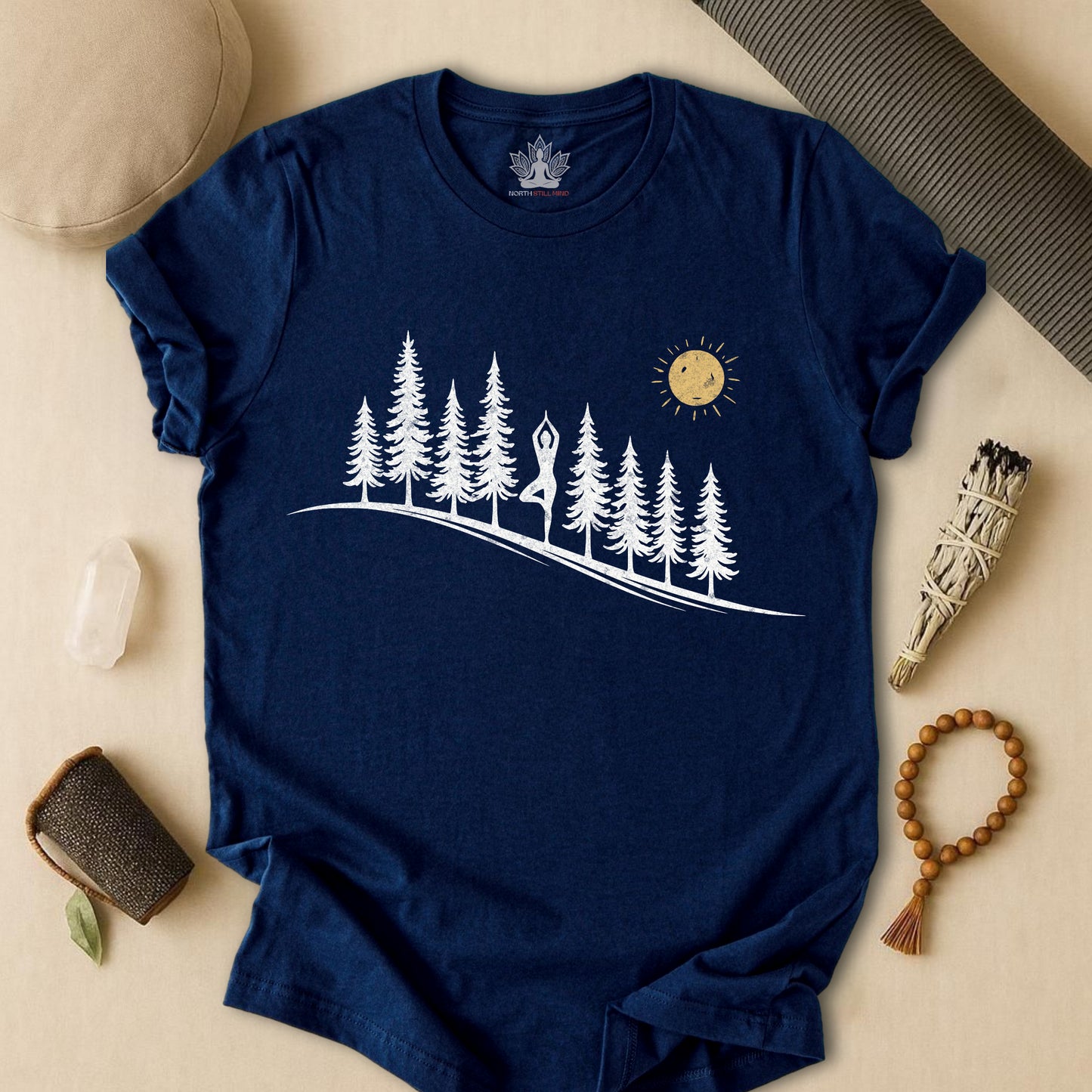 Forest Tree Pose Yoga – Balance in Nature Tee