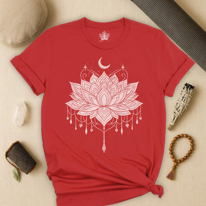 Vintage Moon Lotus Heart - Mandala Yoga Tee