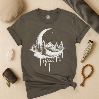 Soften Moon Mountain - Peaceful Meditation Tee
