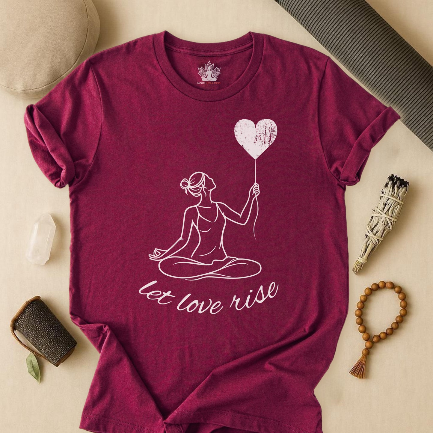 Let Love Rise – Line Art Valentine Tee