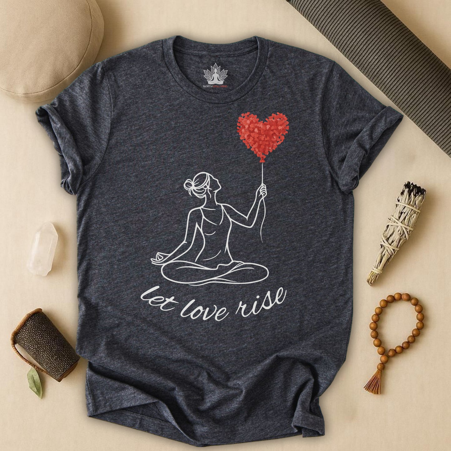 Let Love Rise – Line Art Valentine Tee