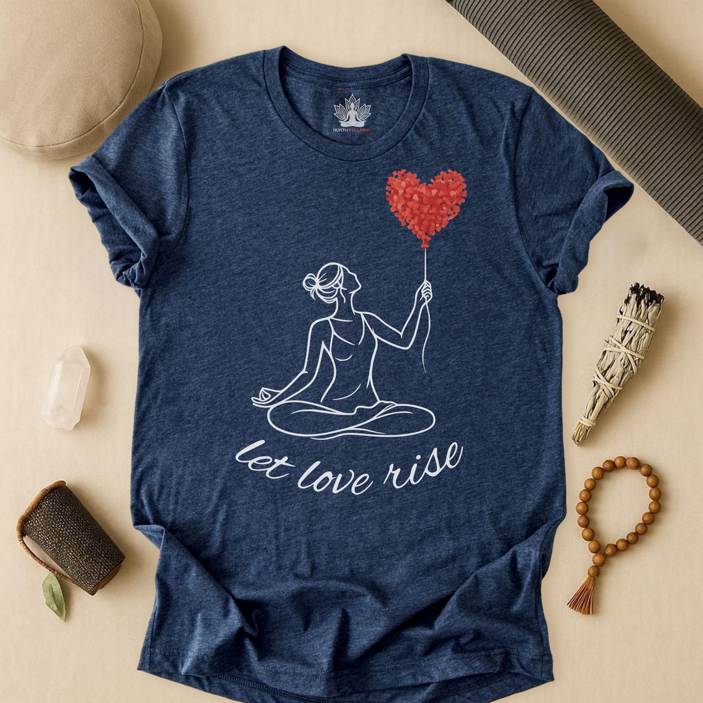 Let Love Rise – Line Art Valentine Tee