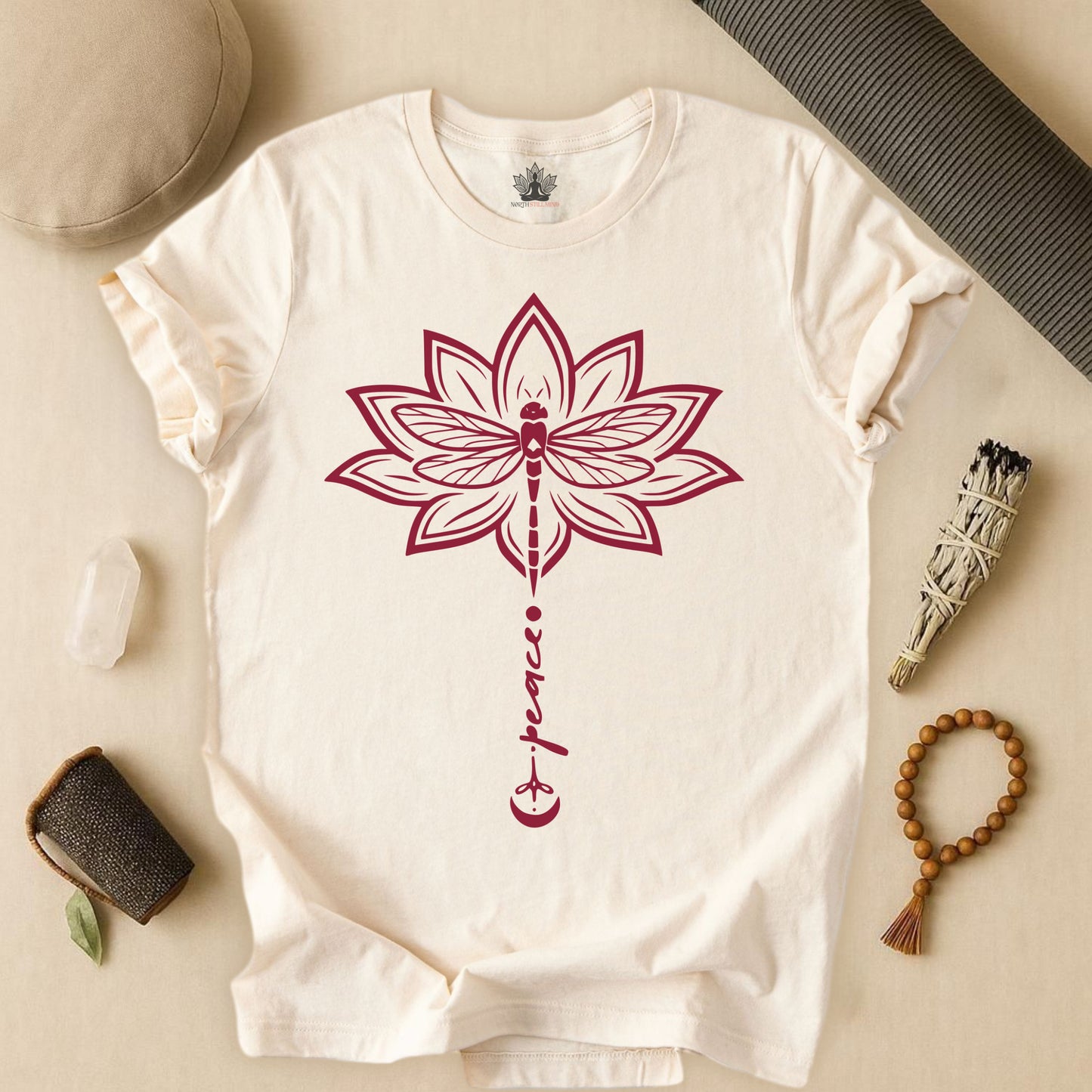 Peace Lotus Dragonfly – Mindful Nature Tee
