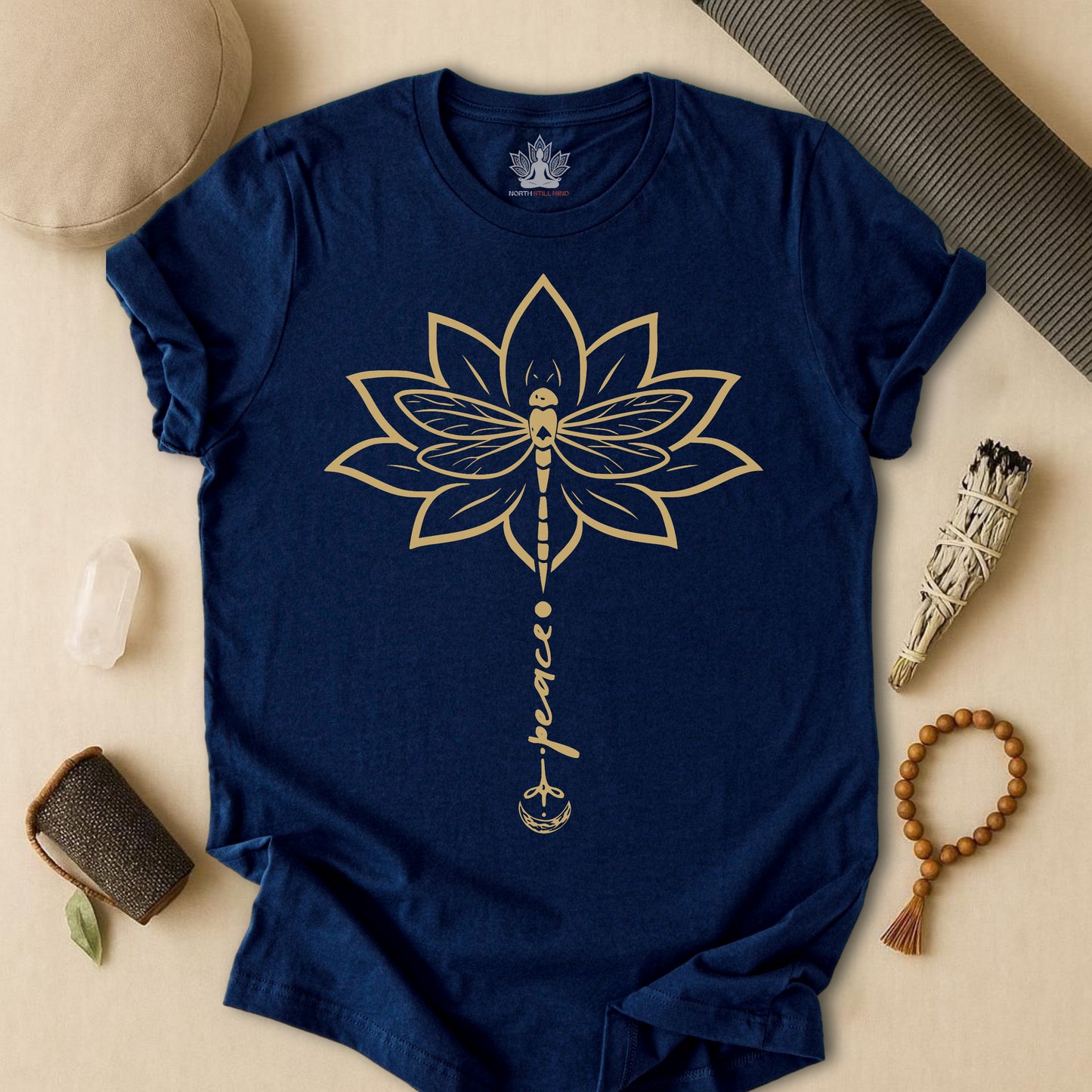 Peace Lotus Dragonfly – Mindful Nature Tee