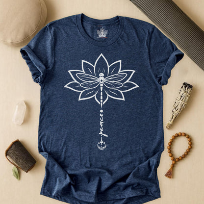 Peace Lotus Dragonfly – Mindful Nature Tee