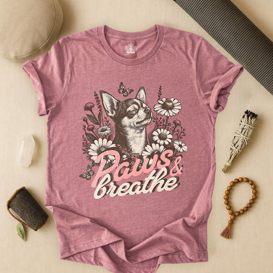 Paws & Breathe – Mindful Floral Dog Tee