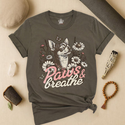 Paws & Breathe – Mindful Floral Dog Tee