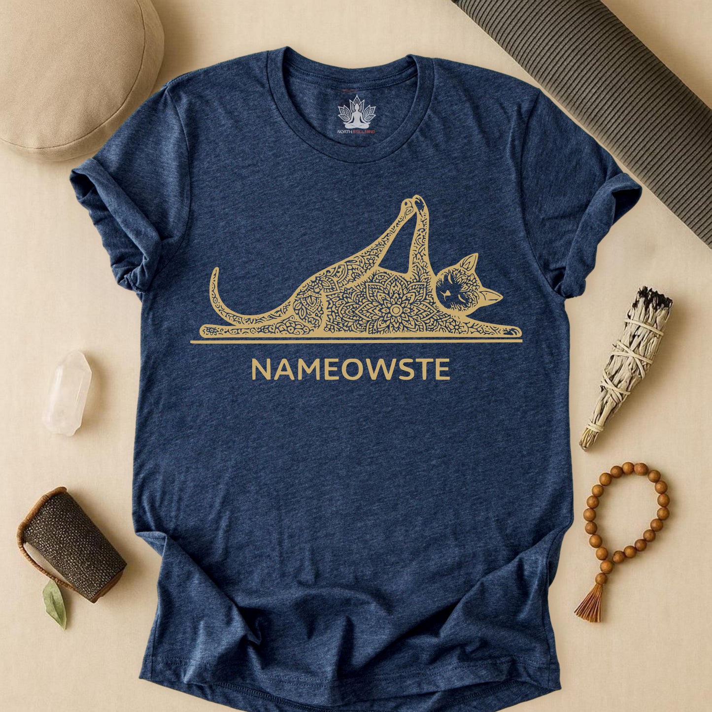 Nameowste Mandala Cat Tee
