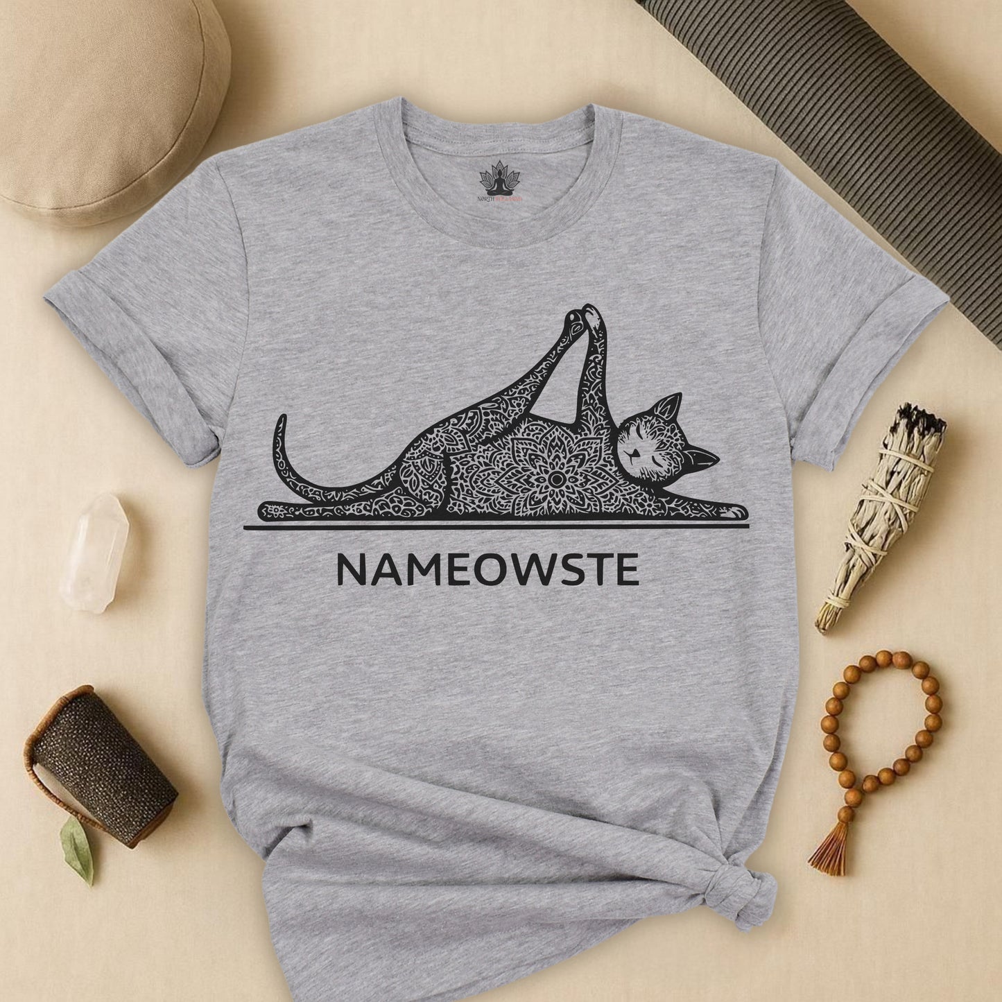 Nameowste Mandala Cat Tee