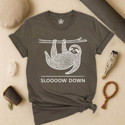 Sloooow Down – Mindful Sloth Tee