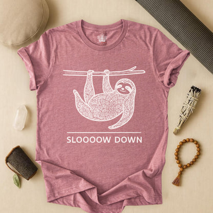 Sloooow Down – Mindful Sloth Tee