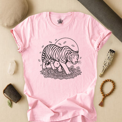 Peaceful Tiger – Mandala Flow Tee