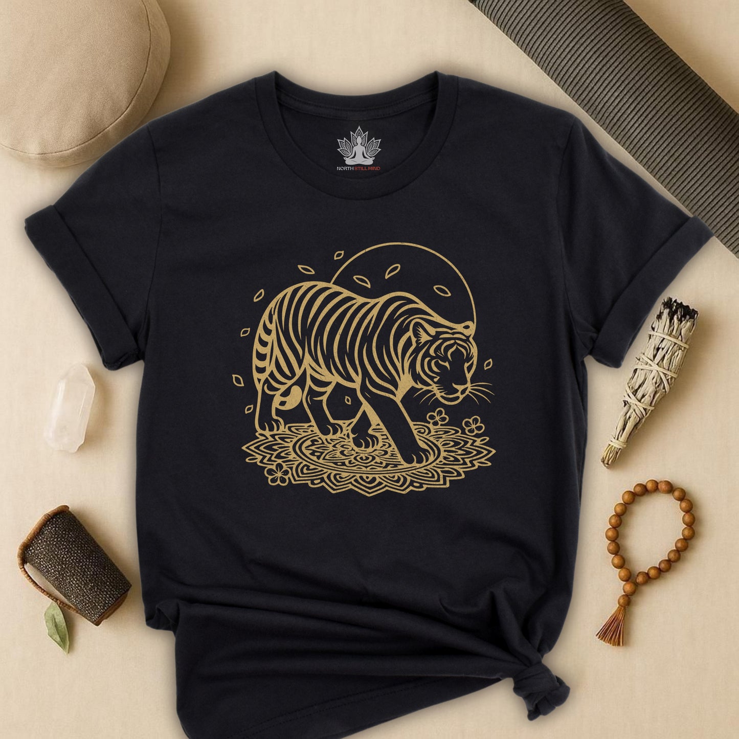 Peaceful Tiger – Mandala Flow Tee