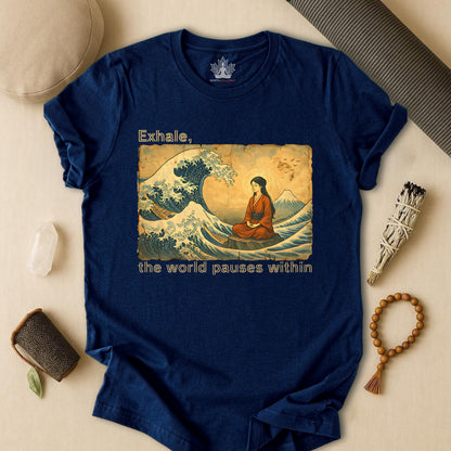 Exhale – Mindful Japanese Wave Tee