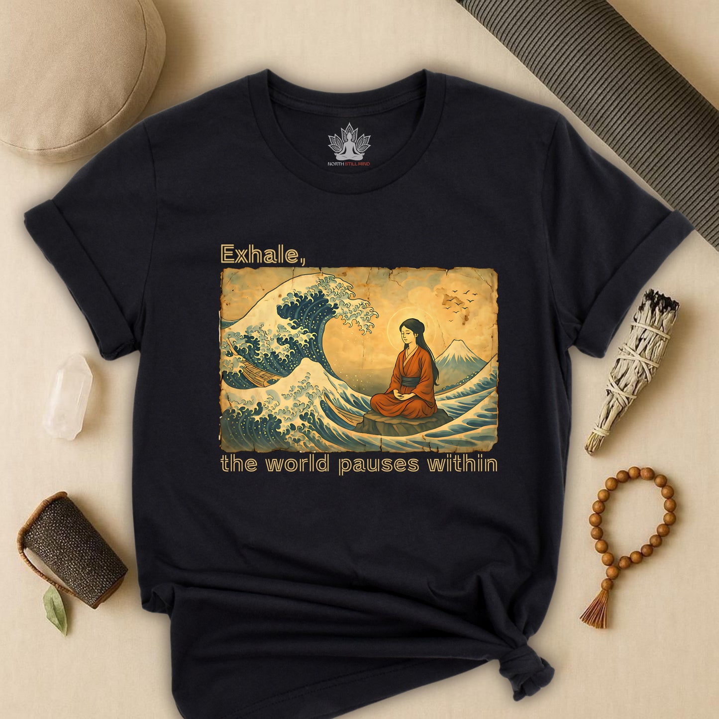 Exhale – Mindful Japanese Wave Tee
