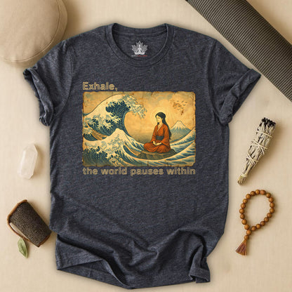 Exhale – Mindful Japanese Wave Tee