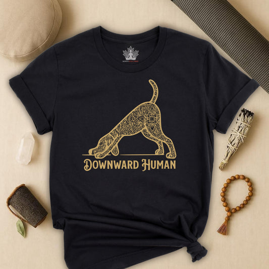 Downward Human – Mandala Downward Dog Tee