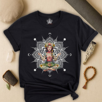 Boho Méditation Fleurie – Posture du Lotus Botanique