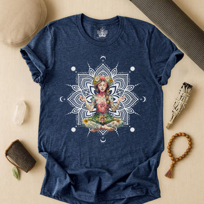 Boho Méditation Fleurie – Posture du Lotus Botanique