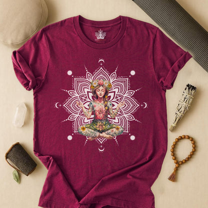 Boho Méditation Fleurie – Posture du Lotus Botanique