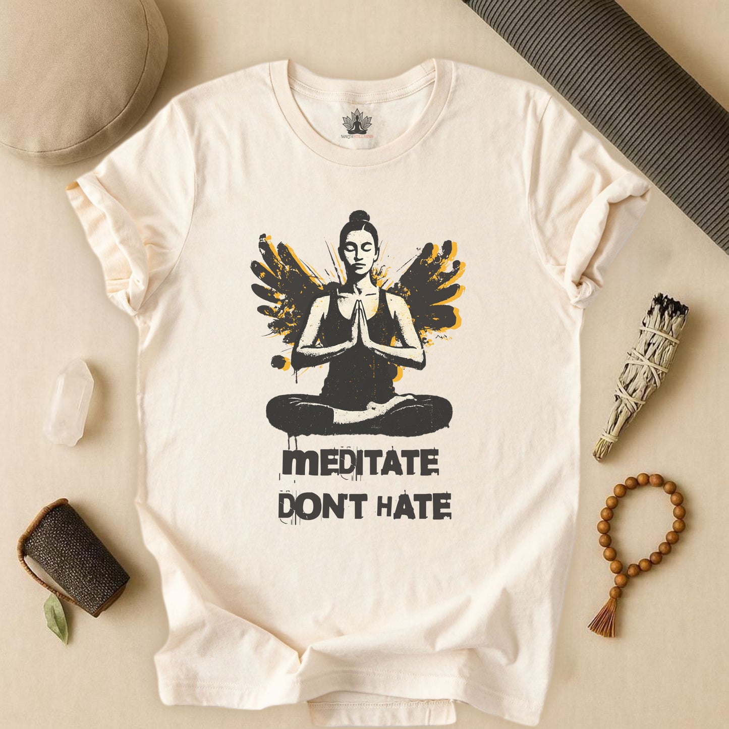 Street Art Meditate Don't Hate Tee