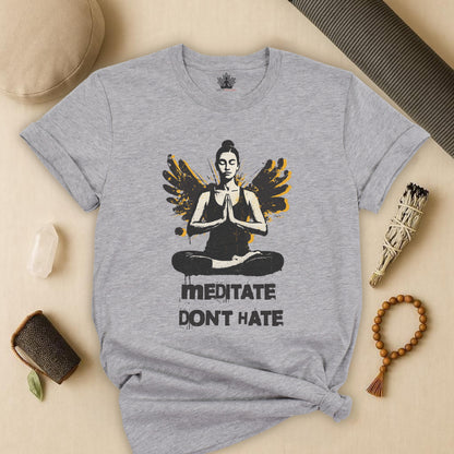 Street Art Meditate Don't Hate Tee