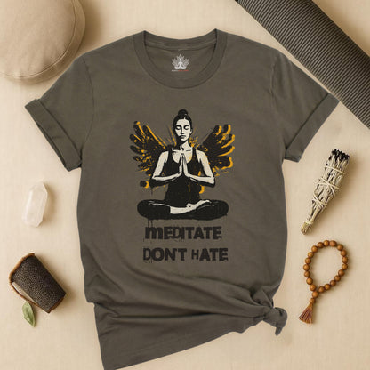 Street Art Meditate Don't Hate Tee